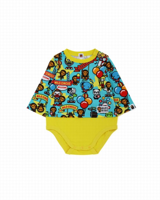 Bodysuit Bape Milo Circus Niños Amarillo | UNGZO-3502