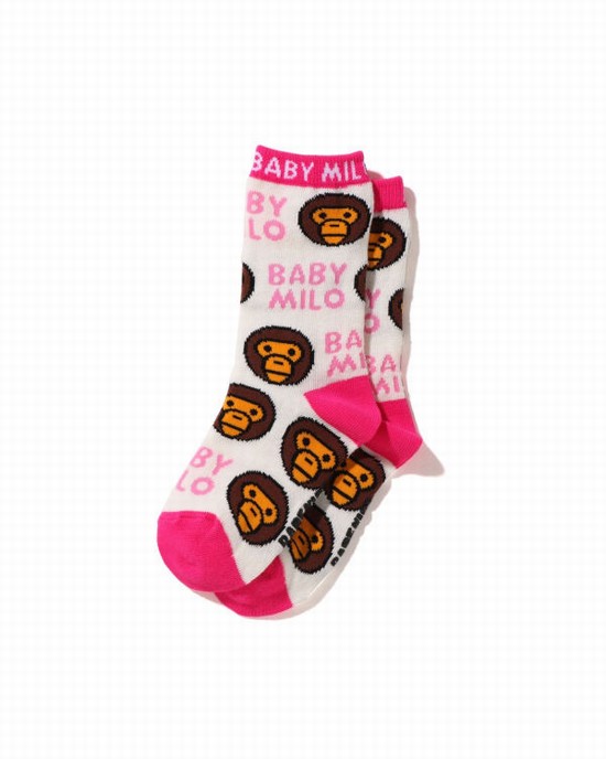 Calcetines Bape Milo Pattern Niños Blancas | GBTJV-3872