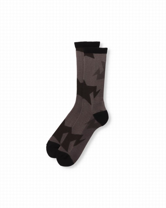 Calcetines Bape STA Pattern Hombre Negras | QYOFD-1725