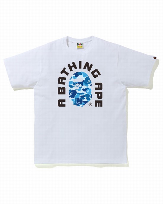 Camiseta Bape ABC Camo College 2020 Hombre Azules | ABIJR-7614