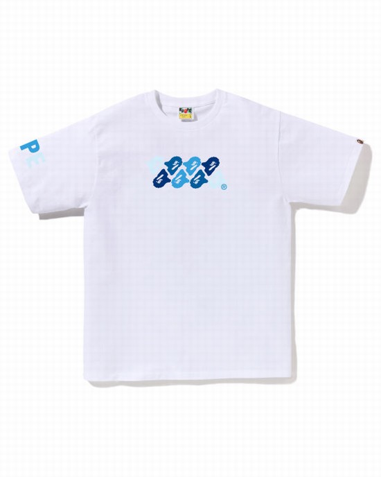 Camiseta Bape ABC Camo Hombre Blancas | NVFTY-7046