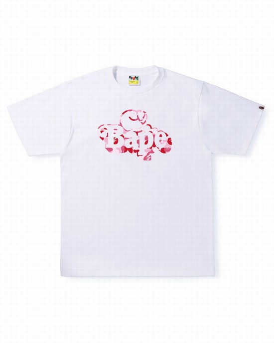 Camiseta Bape ABC Camo Milo On Hombre Blancas | WICAM-7142