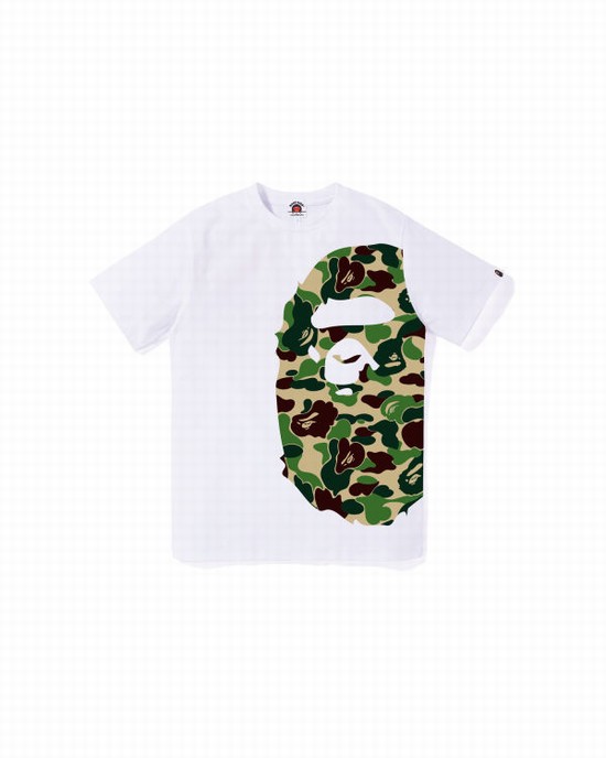 Camiseta Bape ABC Camo Side Big Ape Head Jr Niños Blancas | JTZBK-5918