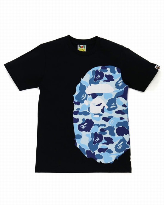 Camiseta Bape ABC Camo Side Big Ape Head Mujer Negras | JXLTW-7854