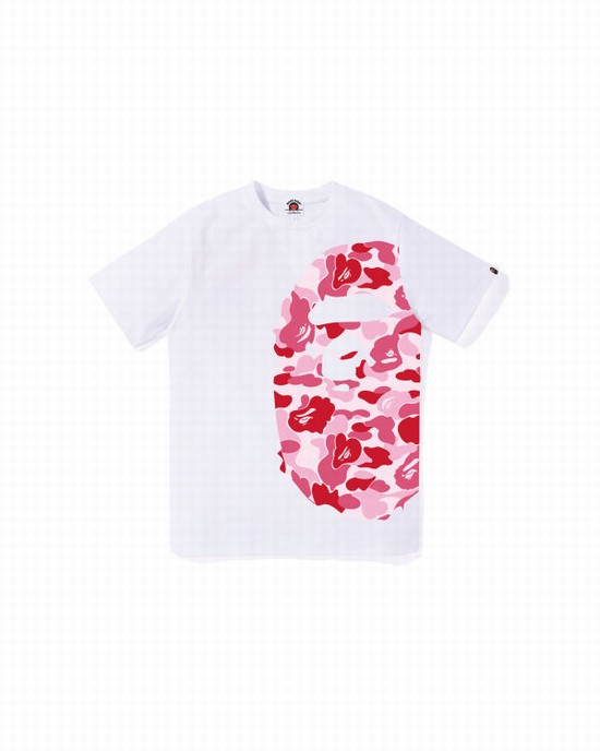 Camiseta Bape ABC Camo Side Big Ape Head Jr Niños Blancas | LNIWE-7528