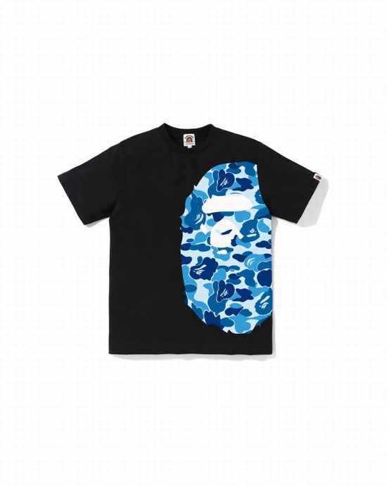 Camiseta Bape ABC Camo Side Big Ape Head Jr Niños Negras | TEIDB-8196