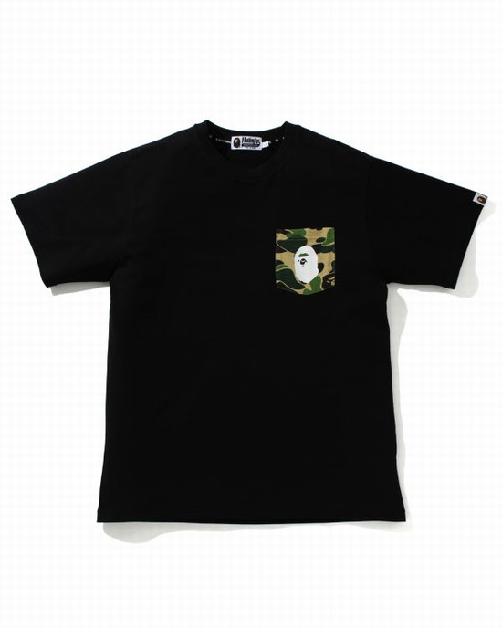 Camiseta Bape ABC Camo pocket Hombre Verde | SFCUW-6548