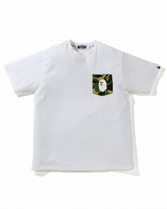 Camiseta Bape ABC Camo pocket Hombre Verde | VHMLG-6435