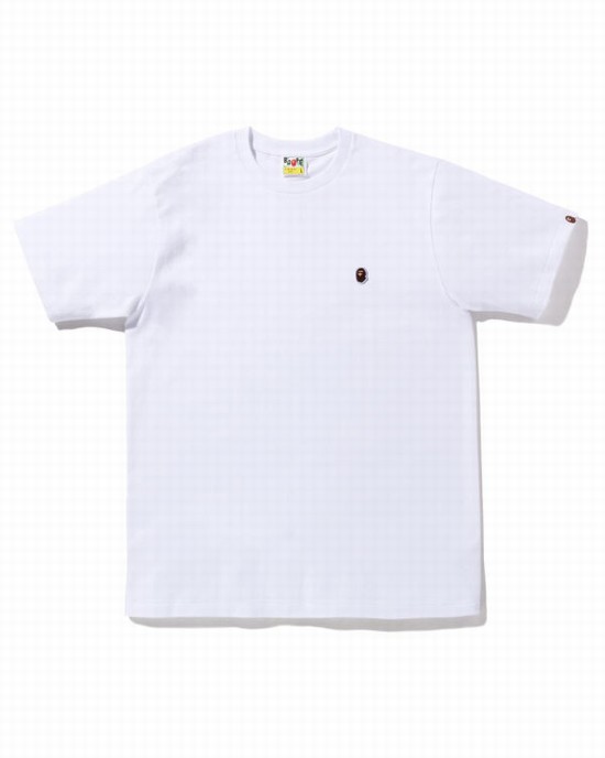 Camiseta Bape Ape Head One Point Hombre Blancas | ZVUOA-3921