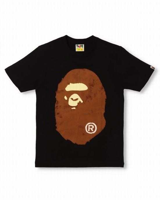 Camiseta Bape BOA Big Ape Head Mujer Negras | NSZDB-1803