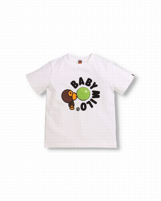 Camiseta Bape Boa Fleece Milo Gum Niños Blancas | OWKMG-6519