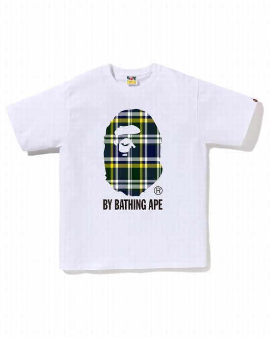 Camiseta Bape Check By Bathing Ape Hombre Blancas | KQWLV-2574