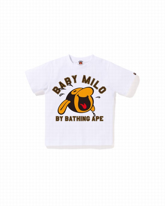 Camiseta Bape Classic Milo Niños Blancas | XGNWA-6917