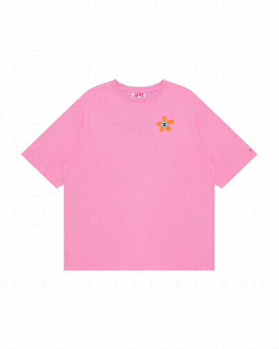 Camiseta Bape Classic Mujer Rosas | JEVXT-1250