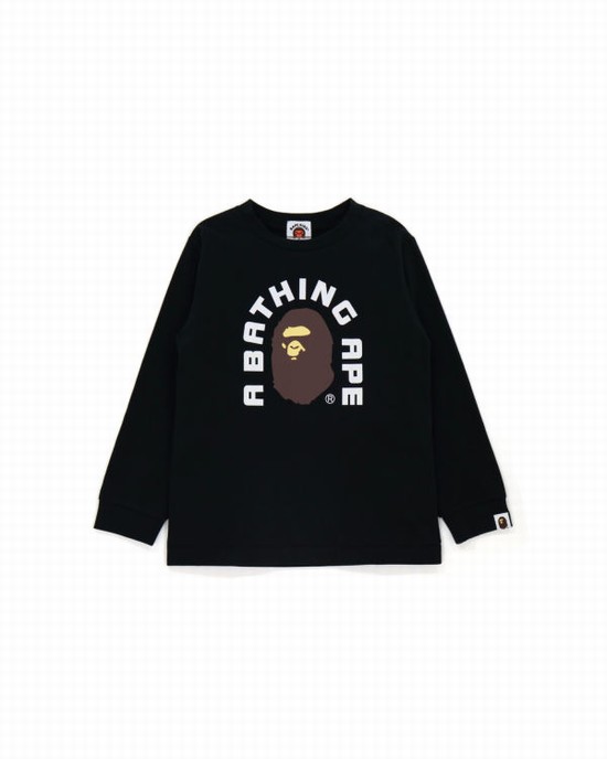 Camiseta Bape College 2020 Niños Negras | AOXWG-5236