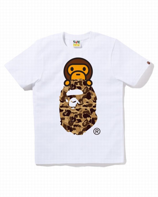 Camiseta Bape Cookie Camo 2 Milo On Ape Head Mujer Blancas | XSHLF-1576