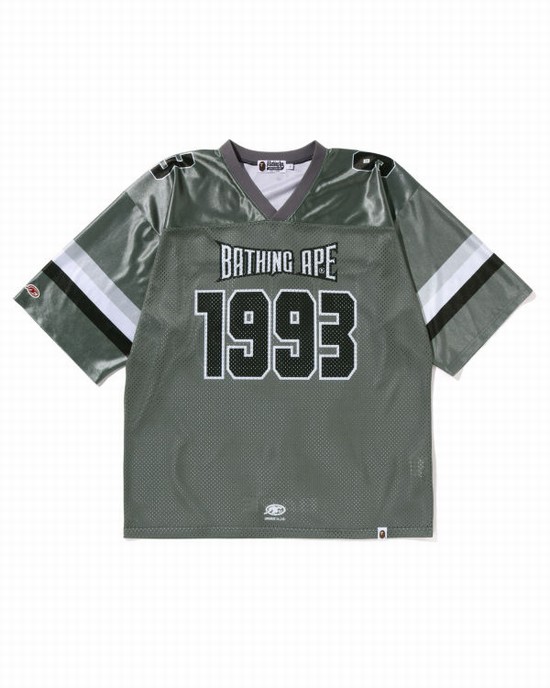 Camiseta Bape Football Jersey Hombre Gris | TKWSF-2698