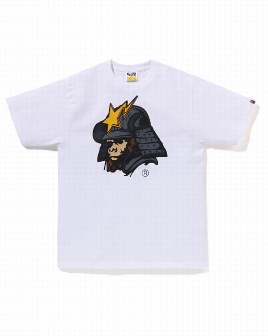 Camiseta Bape General Kabuto Hombre Blancas | RVXHA-3854