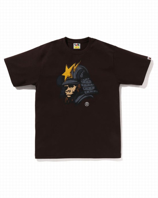 Camiseta Bape General Kabuto Hombre Marrones | PUDLE-8915