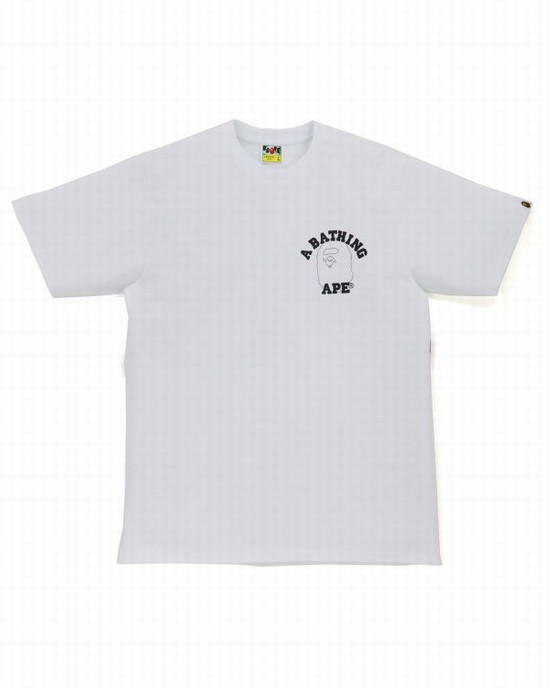 Camiseta Bape Line 1st Camo Face Hombre Blancas | VEONK-3806