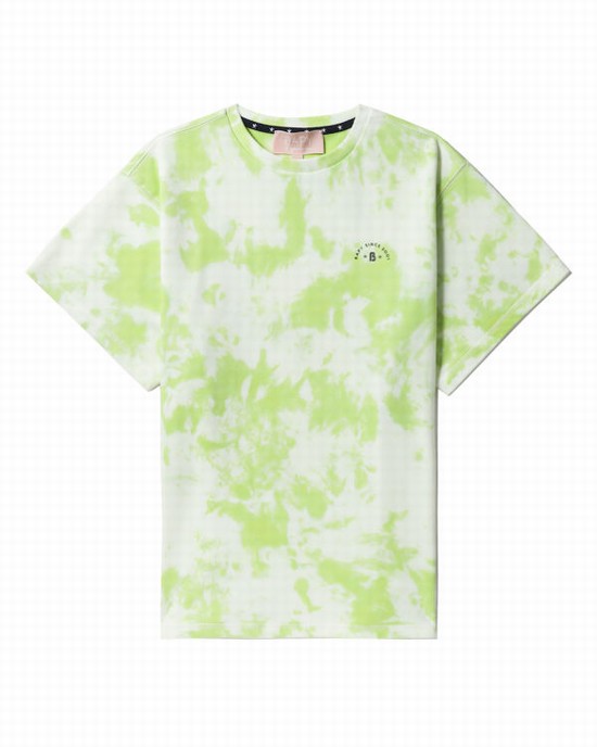 Camiseta Bape Logo-dye Mujer Verde Claro | AYFVU-1906