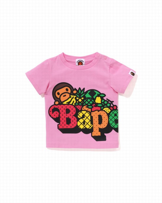 Camiseta Bape Milo Fruit Niños Rosas | WBPQJ-5042