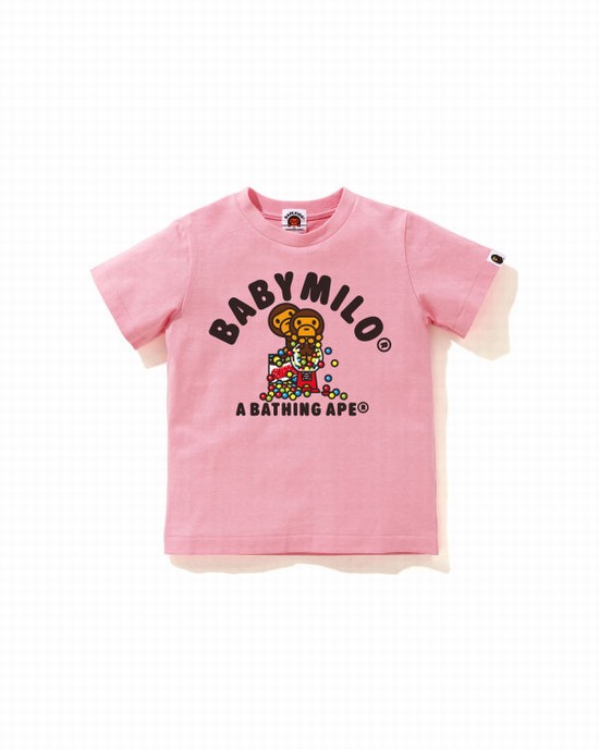 Camiseta Bape Milo Gum Ball Niños Rosas | WMAGS-2087