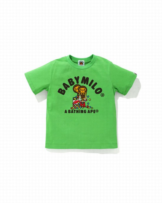 Camiseta Bape Milo Gum Ball Niños Verde Claro | JWROY-3710