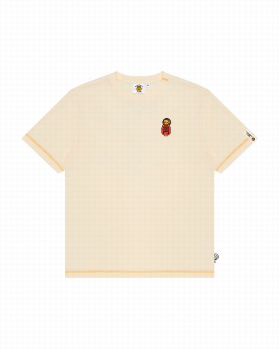 Camiseta Bape Milo Hombre Blancas | YUGMD-7123