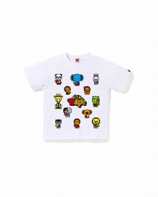 Camiseta Bape Milo Mixed Fruit #1 Niños Blancas | CRMTX-1064