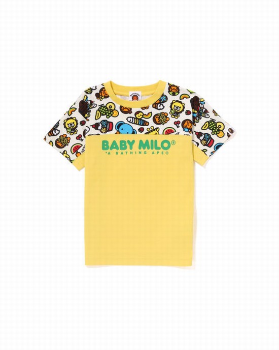 Camiseta Bape Milo Mixed Fruit Niños Amarillo | MXTQS-4190