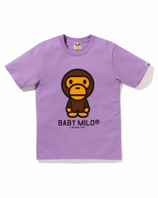 Camiseta Bape Milo Mujer Moradas | JYZCO-8642