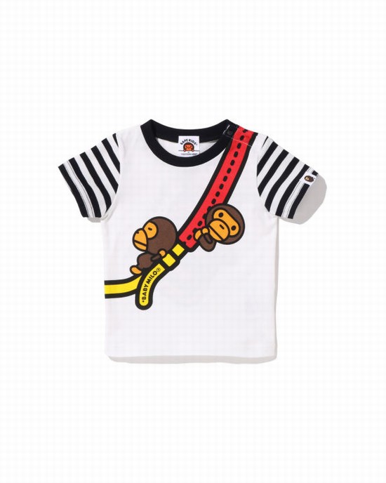 Camiseta Bape Milo One Shoulder Print Niños Negras | SBXRG-2948