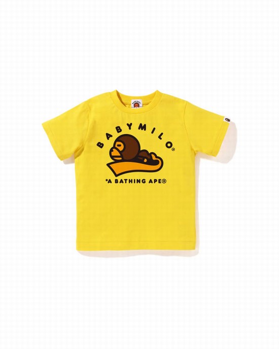 Camiseta Bape Milo Sleep Niños Amarillo | CZMNJ-9761