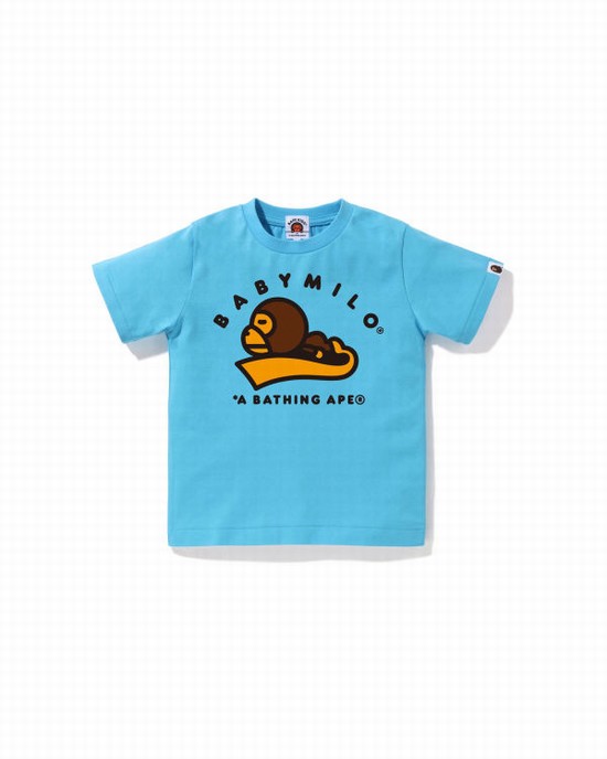 Camiseta Bape Milo Sleep Niños Azules | BILKO-3587