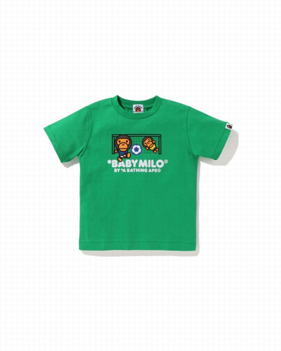 Camiseta Bape Milo Soccer Niños Turquesa | OXDJC-0273