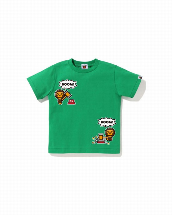 Camiseta Bape Milo Speech Balloon #4 Niños Turquesa | QZECO-8275