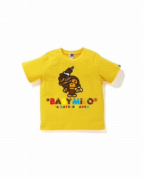 Camiseta Bape Milo Sweets Niños Amarillo | PRUEK-9607