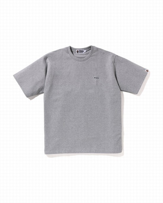 Camiseta Bape One Point Relaxed Fit Hombre Gris | YIQSH-1245