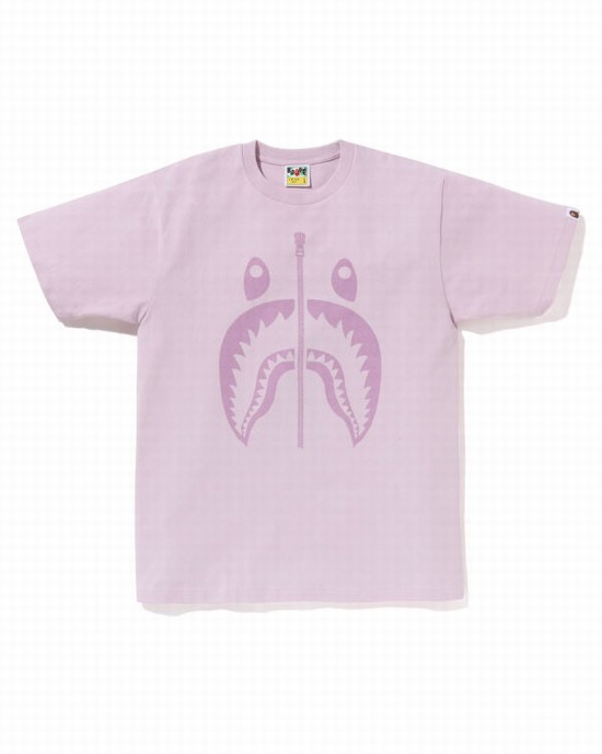 Camiseta Bape Pigment Shark Hombre Moradas | ZIFLK-3714