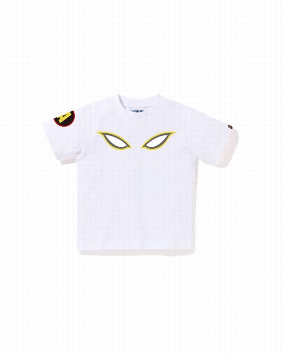 Camiseta Bape Shadow Niños Blancas | KGPOR-9587