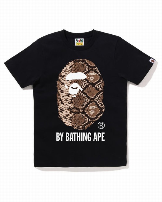 Camiseta Bape Snake By Bathing Ape Mujer Negras | JIDTX-1965