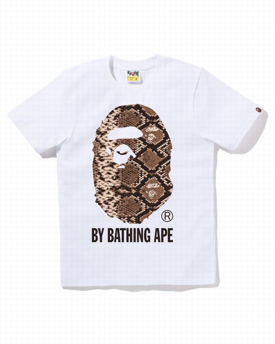 Camiseta Bape Snake By Bathing Ape Mujer Blancas | QEWPU-2485