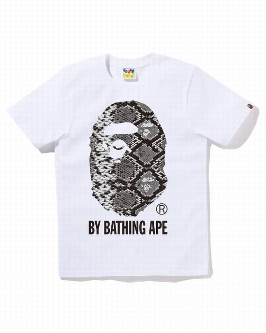 Camiseta Bape Snake By Bathing Ape Mujer Blancas | WIYCT-2083