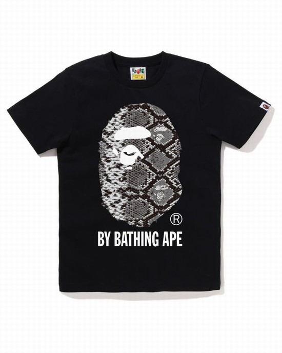 Camiseta Bape Snake By Bathing Ape Mujer Negras | WJVGE-6159