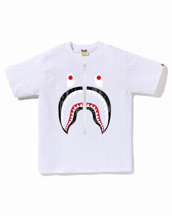 Camiseta Bape Speed Racer Shark Hombre Blancas | PSIMG-3510