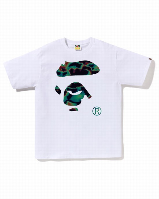 Camiseta Bape Thermography Ape Face Hombre Blancas | LPXCF-0859