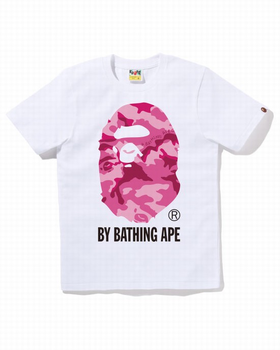 Camiseta Bape Woodland Camo By Bathing Ape Mujer Blancas | FMTEW-4607