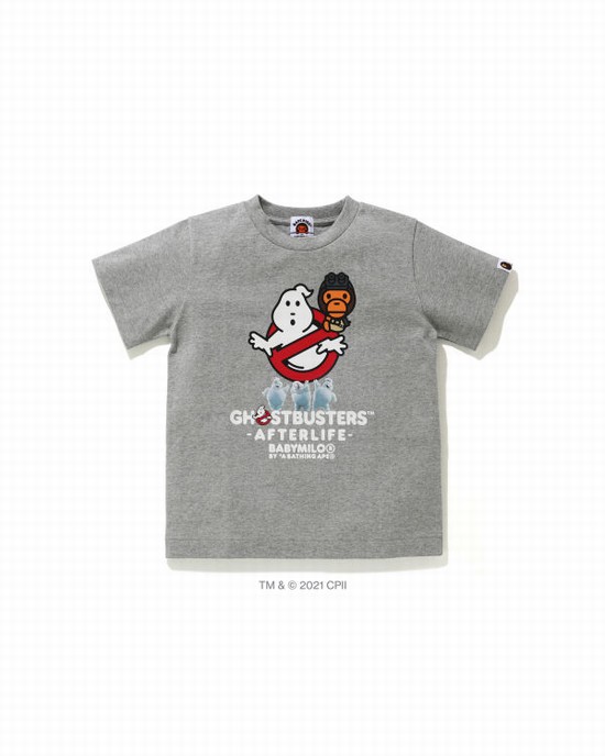 Camiseta Bape X Ghostbusters Milo Niños Gris | ZRTFX-0186