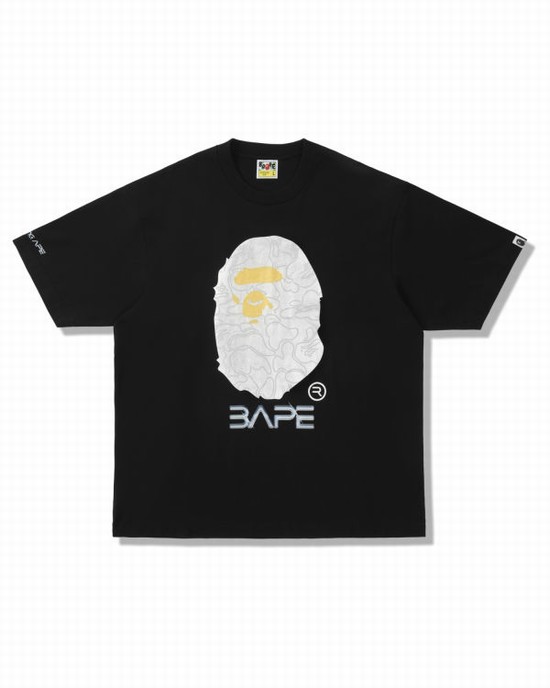 Camiseta Bape X Hajime Sorayama Ape Head Hombre Negras | HIJAK-3028